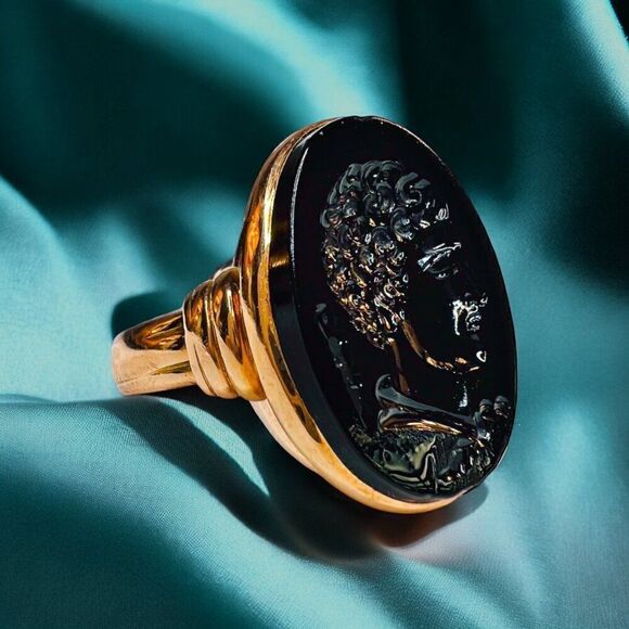 ANTIQUE-Georgian Gold Intaglio Ring-Hercules Carnelian Ring-size 6.5 Late 1700's - Picture 2 of 14